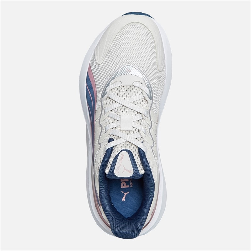 Puma Womens Pulse Pro Neutral Cushioned Running Shoes Feather Gray/Poised Pink/Dark Indigo - Image 4