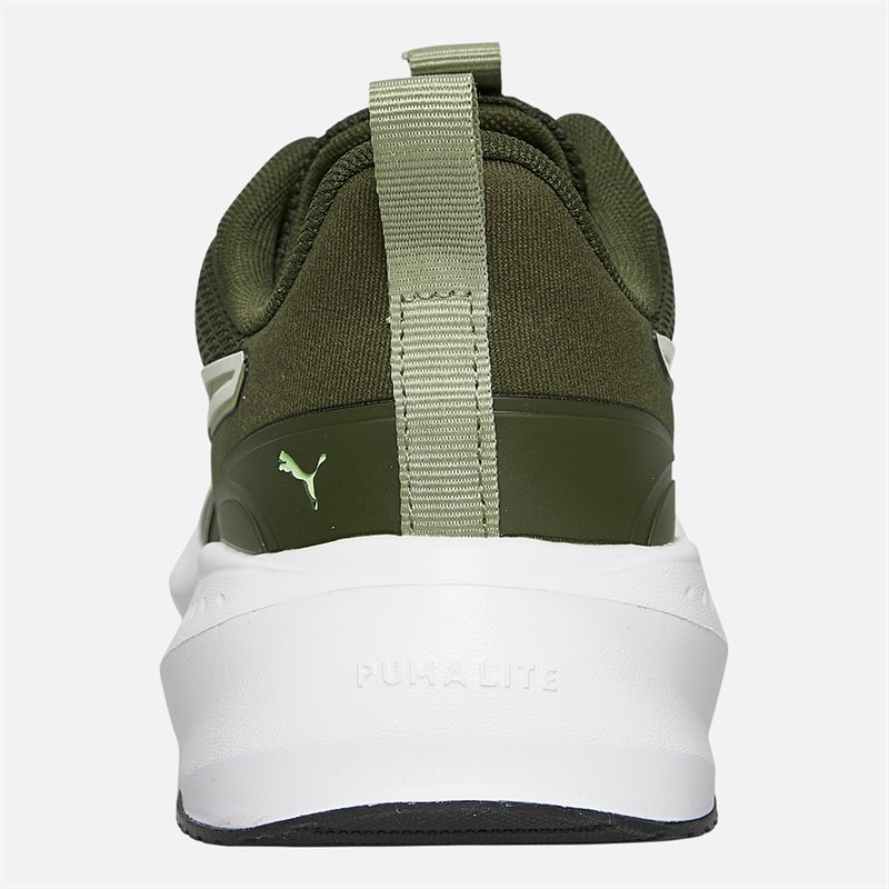Puma Mens Flyer Lite 3 Neutral Running Shoes Dark Olive/Puma White/Fizzy Light - Image 3