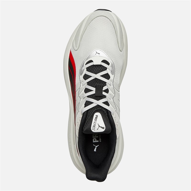 Puma Mens Pulse Pro Neutral Cushioned Running Shoes Feather Gray/Puma Black/For All Time Red - Image 4