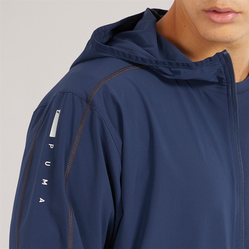 Puma Mens Puma Flex Tech Woven Jacket Club Navy - Image 5