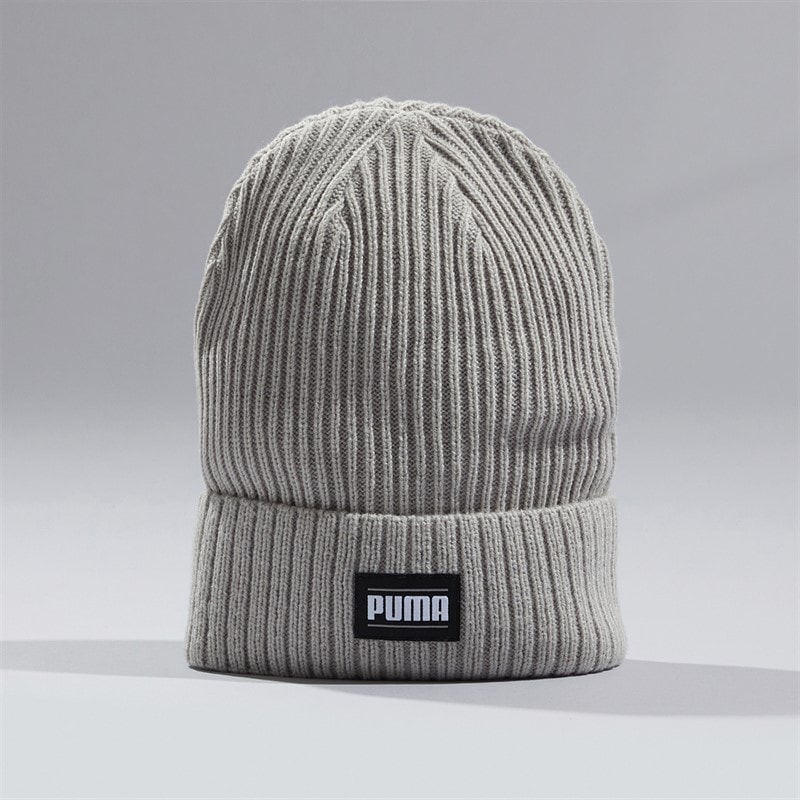 Puma Ribbed Classic Cuff Beanie Ash Gray - Image 3