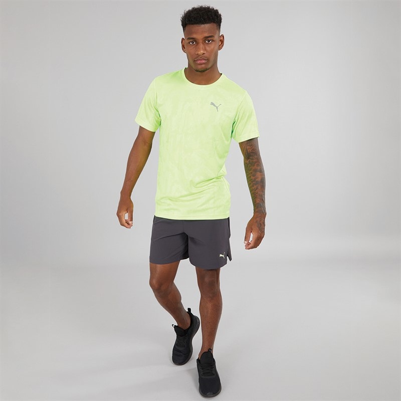 Puma Mens Train All Day Camo Speed Brights T-Shirt Fizzy Apple - Image 4