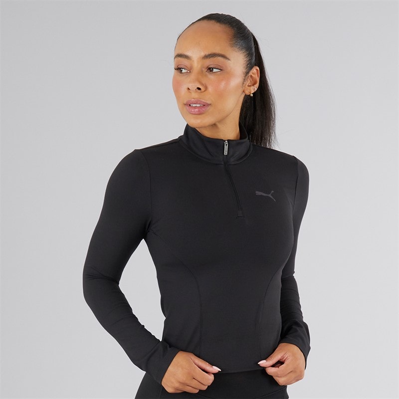 Puma Womens Training 1/2 Zip Puma Black - Image 1