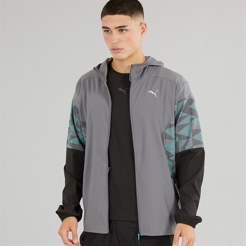Puma Mens dryCELL Speed Lightweight Woven Running Jacket Grey/Blue - Image 3