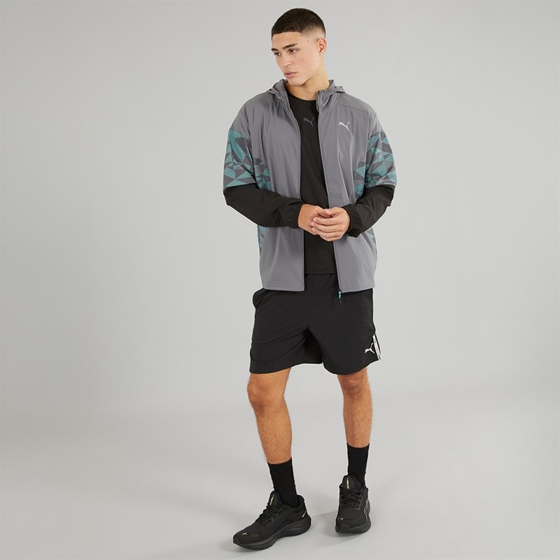 Puma Mens dryCELL Speed Lightweight Woven Running Jacket Grey/Blue - Image 4