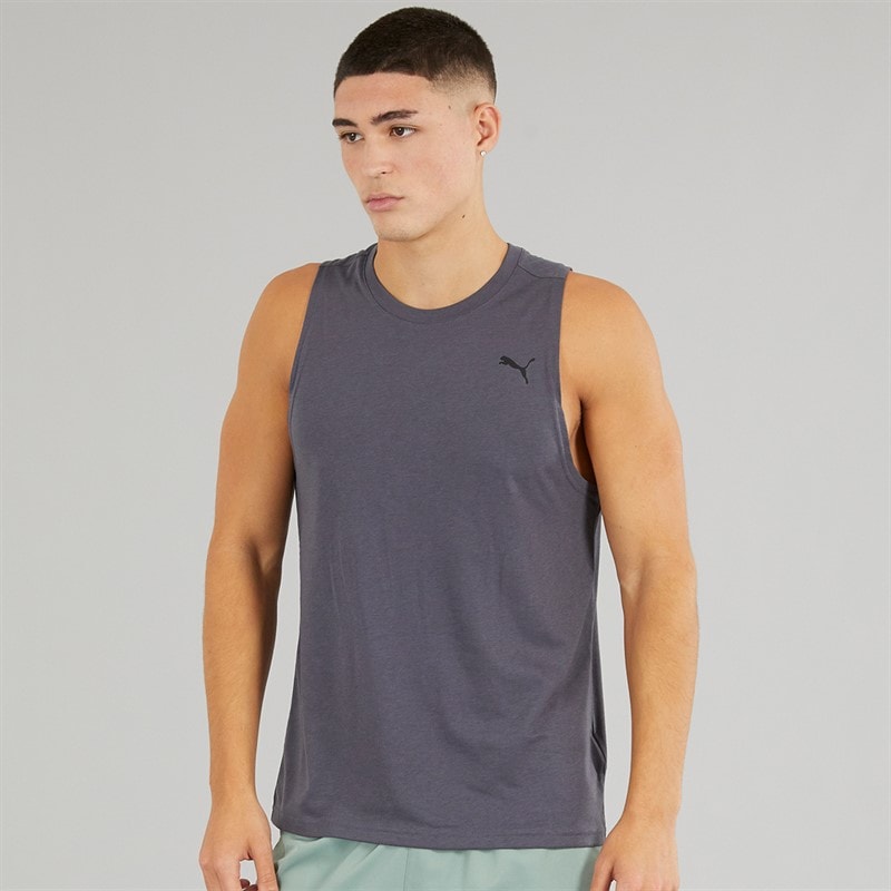 Puma Mens dryCELL Triblend Training Tank Galactic Gray - Image 1