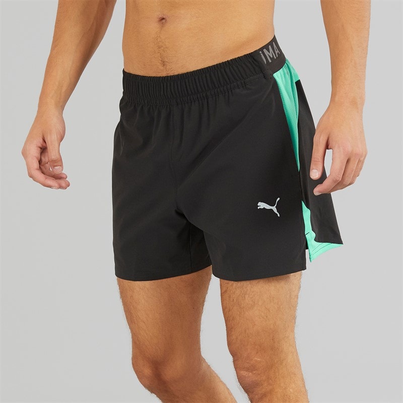 Puma Mens dryCELL Ultrabreathe 5 Inch Training Shorts Black/Blue - Image 2