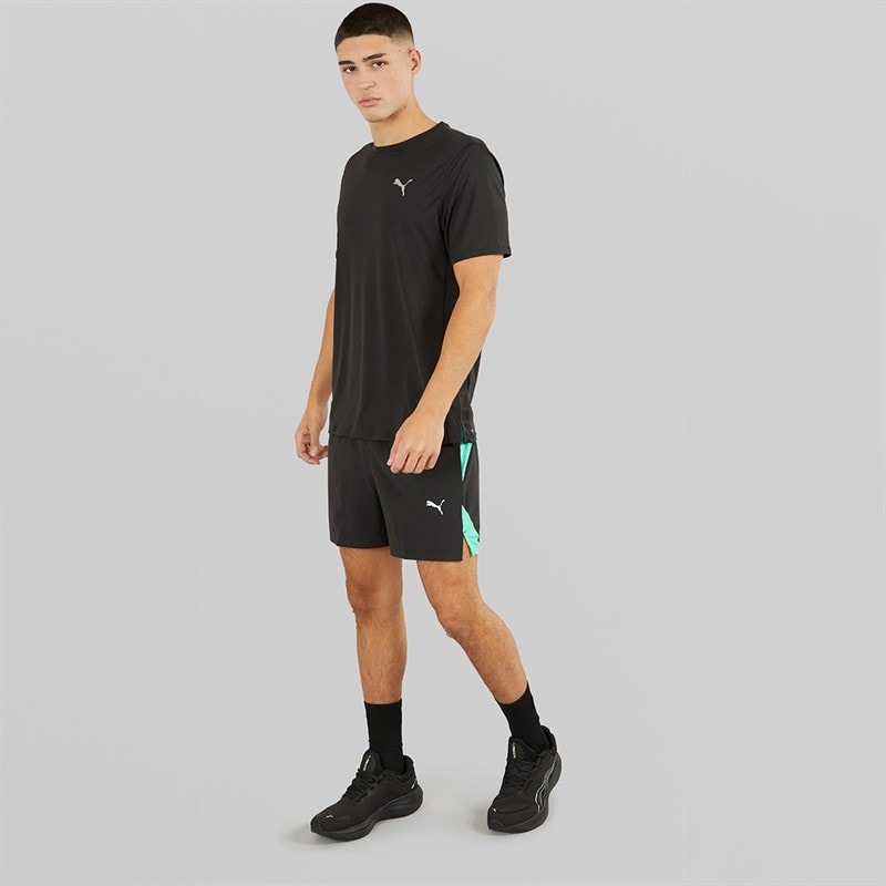 Puma Mens dryCELL Ultrabreathe 5 Inch Training Shorts Black/Blue - Image 4