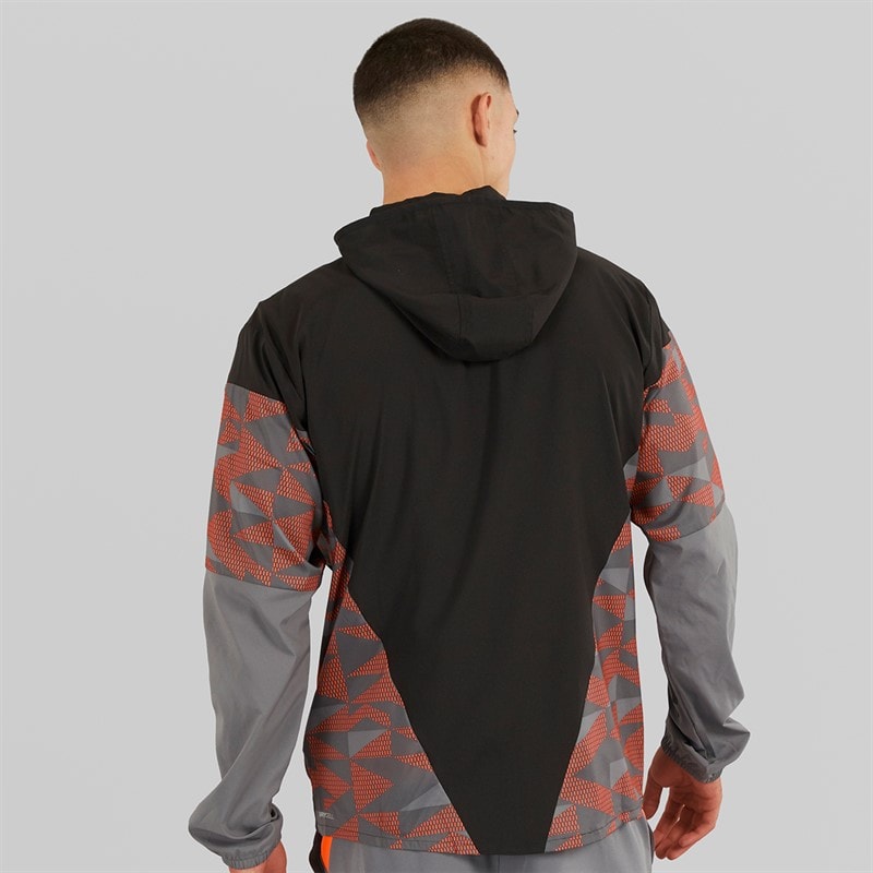 Puma Mens dryCELL Speed Lightweight Woven Running Jacket Black/Grey/Red - Image 2