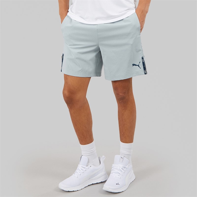 Puma Mens Woven 7 Inch Shorts Grey - Image 1