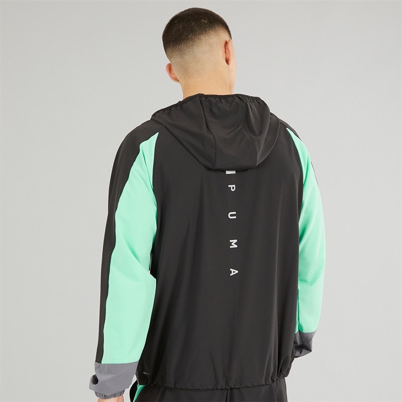 Puma Mens Train All Day dryCELL Woven Full Zip Jacket Black/Blue Grey - Image 2