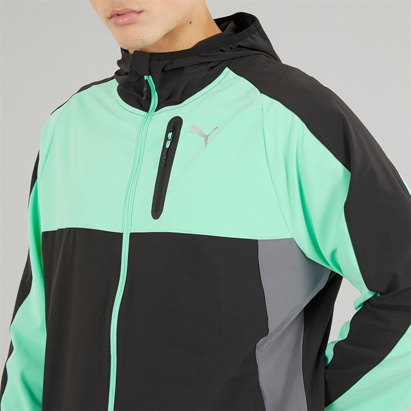 Puma Mens Train All Day dryCELL Woven Full Zip Jacket Black/Blue Grey - Image 3