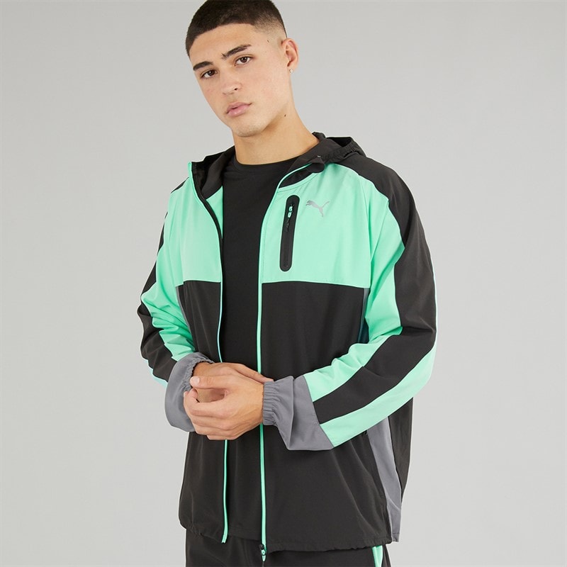 Puma Mens Train All Day dryCELL Woven Full Zip Jacket Black/Blue Grey - Image 5