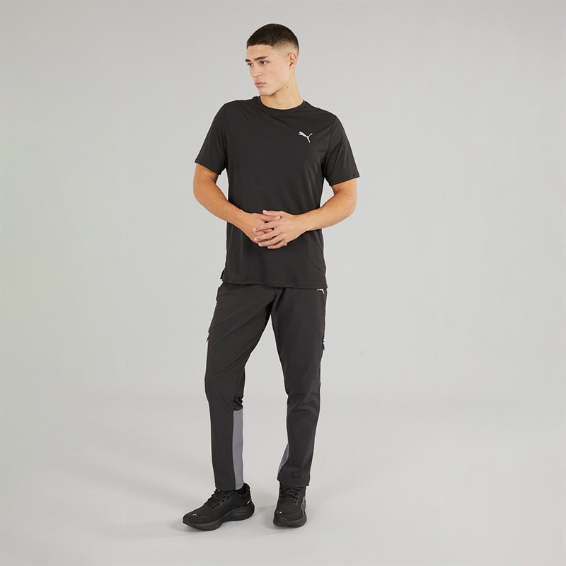 Puma Mens Train All Day dryCELL Woven Track Pants Black/Blue Grey - Image 4