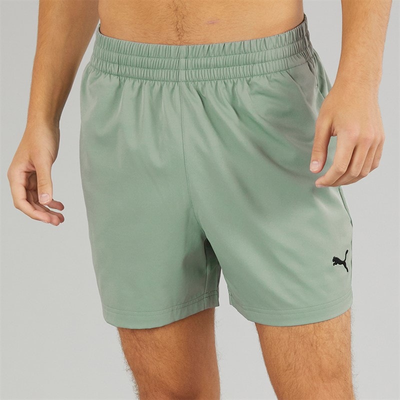 Puma Mens Essentials Woven 5 Inch Shorts Green Moon - Image 2