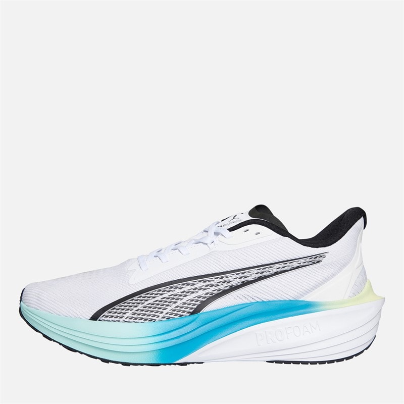 Puma Mens Darter Pro Profoam Neutral Running Trainers White/Black/Blue - Image 1