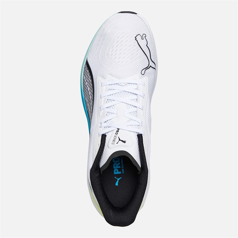Puma Mens Darter Pro Profoam Neutral Running Trainers White/Black/Blue - Image 4