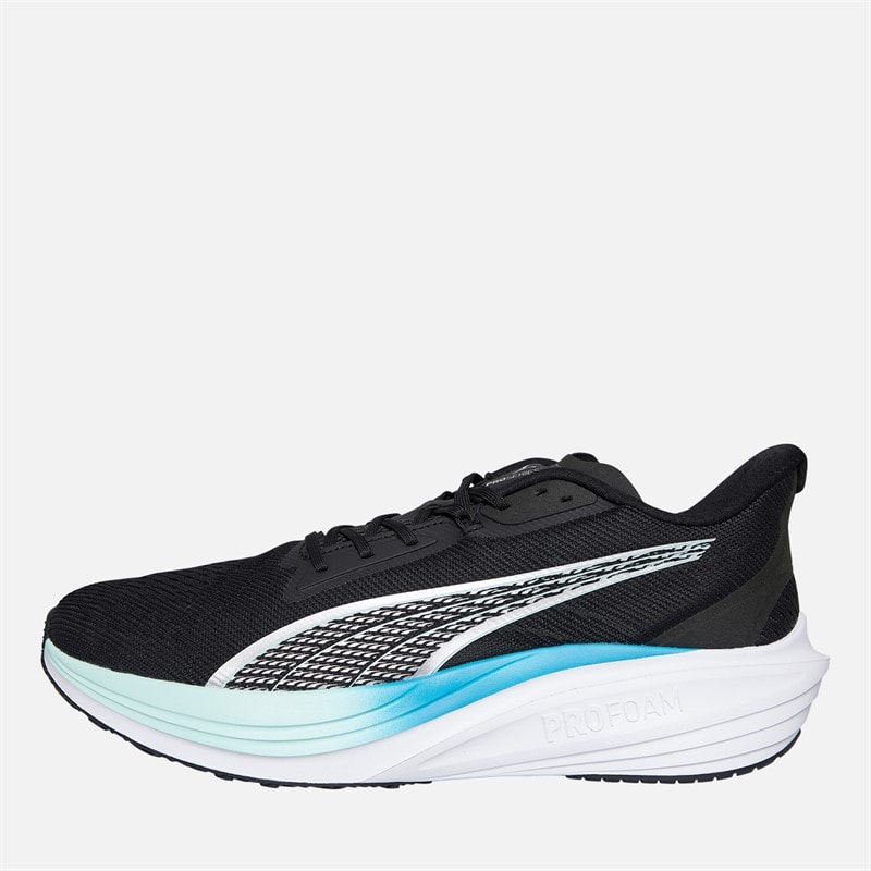 Puma Mens Darter Pro Profoam Neutral Running Trainers Black/Silver/Blue