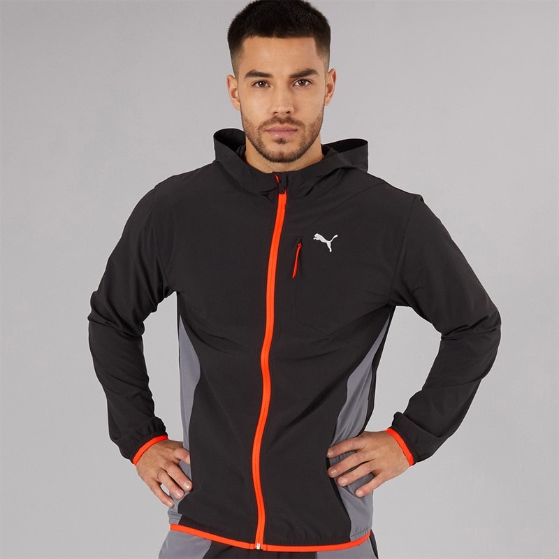 Puma Mens Flex Stretch dryCELL Woven Training Jacket Black/Grey - Image 1