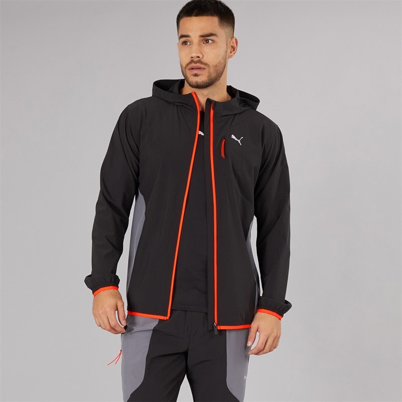 Puma Mens Flex Stretch dryCELL Woven Training Jacket Black/Grey - Image 3