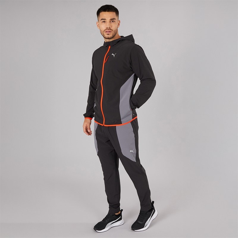 Puma Mens Flex Stretch dryCELL Woven Training Jacket Black/Grey - Image 4