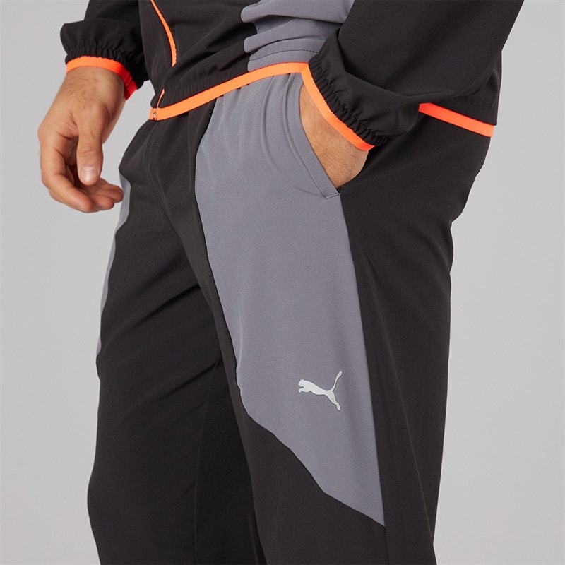 Puma Mens Flex Stretch dryCELL Woven Training Pants Black/Grey - Image 3