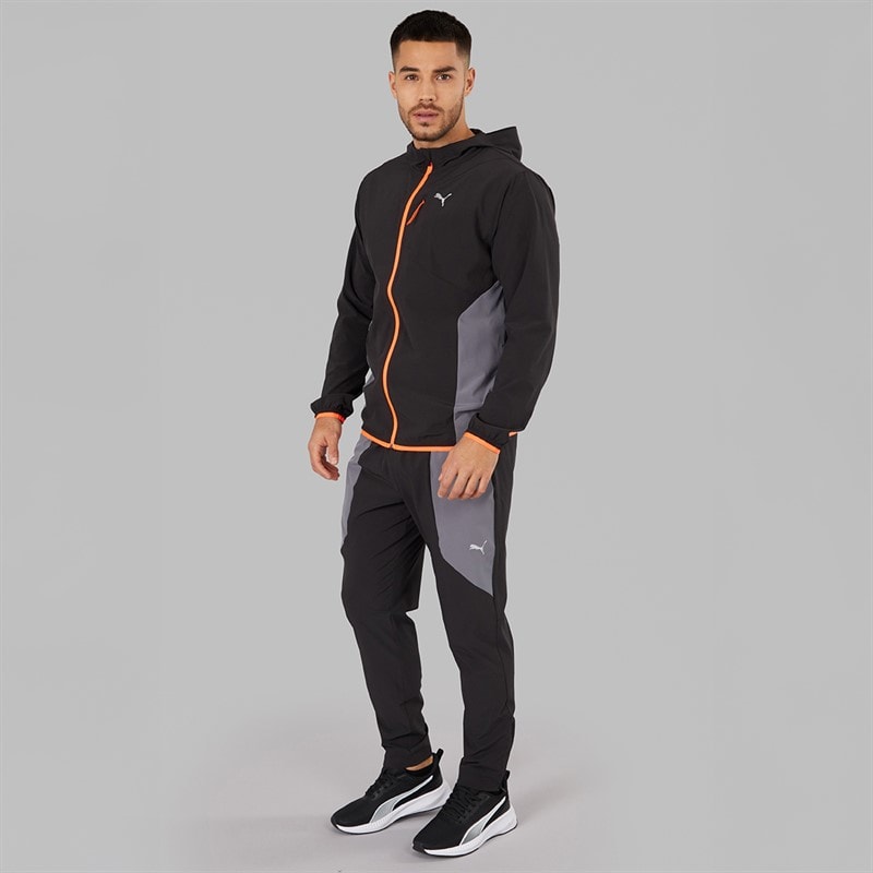 Puma Mens Flex Stretch dryCELL Woven Training Pants Black/Grey - Image 4