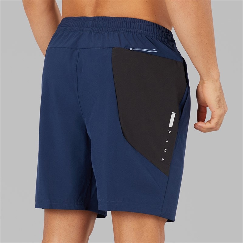 Puma Mens Flex Stretch Woven 7 Inch dryCELL Training Shorts Club Navy - Image 3