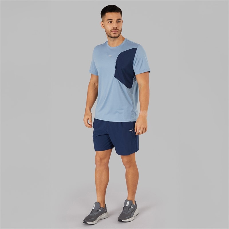 Puma Mens Flex Stretch Woven 7 Inch dryCELL Training Shorts Club Navy - Image 4