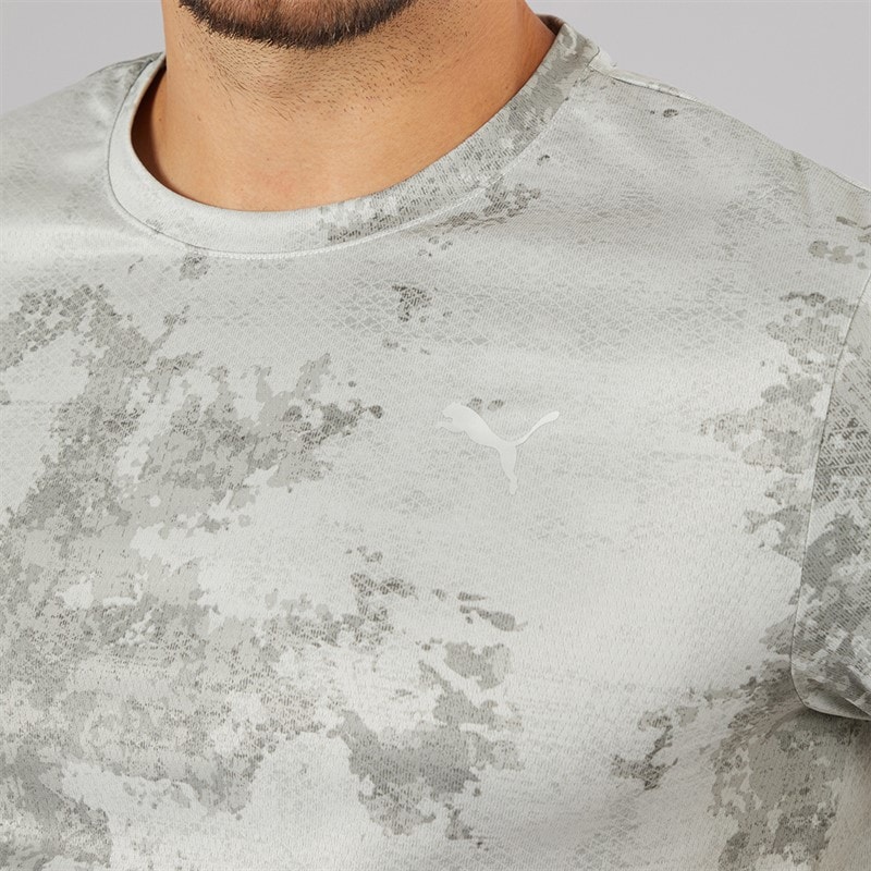 Puma Mens Flex Printed dryCELL Training Top Cool Dark Grey - Image 3