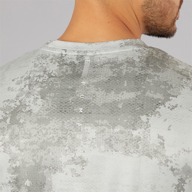Puma Mens Flex Printed dryCELL Training Top Cool Dark Grey - Image 5