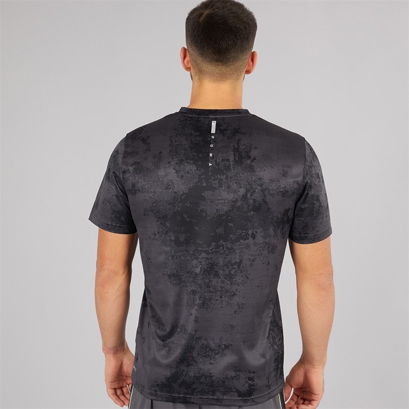 Puma Mens Flex Printed dryCELL Training Top Puma Black - Image 2