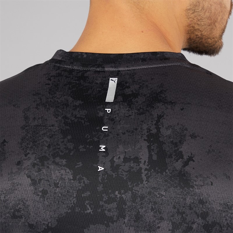 Puma Mens Flex Printed dryCELL Training Top Puma Black - Image 5