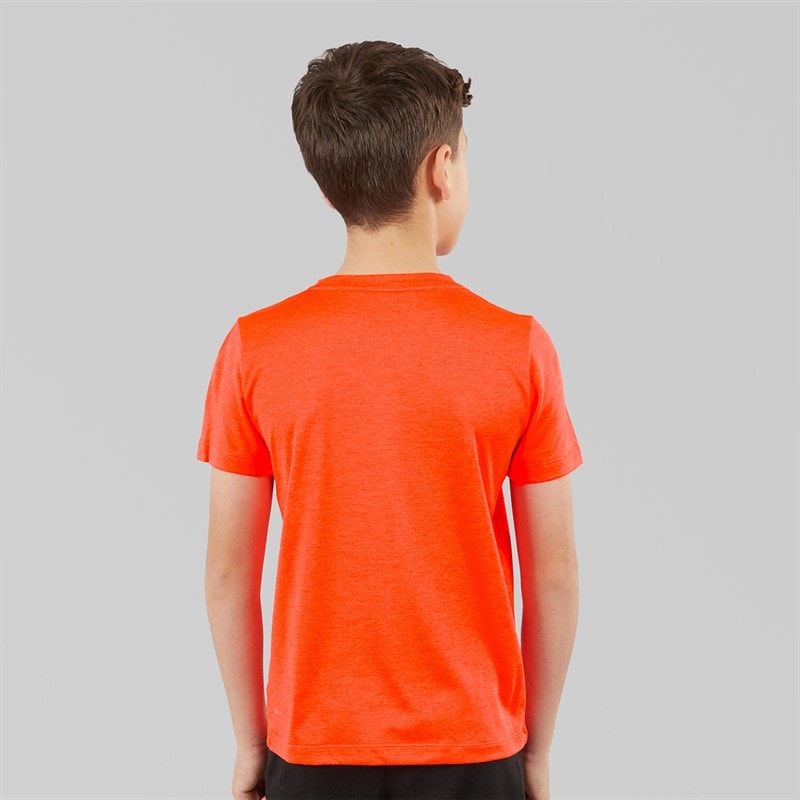 Puma Junior Boys Train All Day Essentials Heather T-Shirt Glowing Red - Image 2
