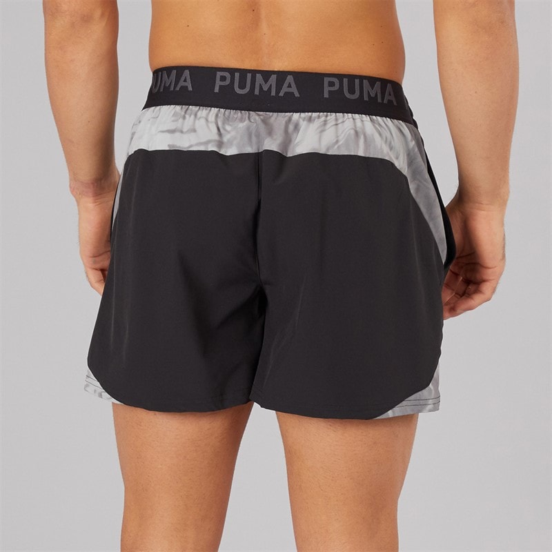 Puma Mens Puma Fit Ultrabreathe Stretch 5 Inch Marble Training Shorts Black/Grey/Purple - Image 3
