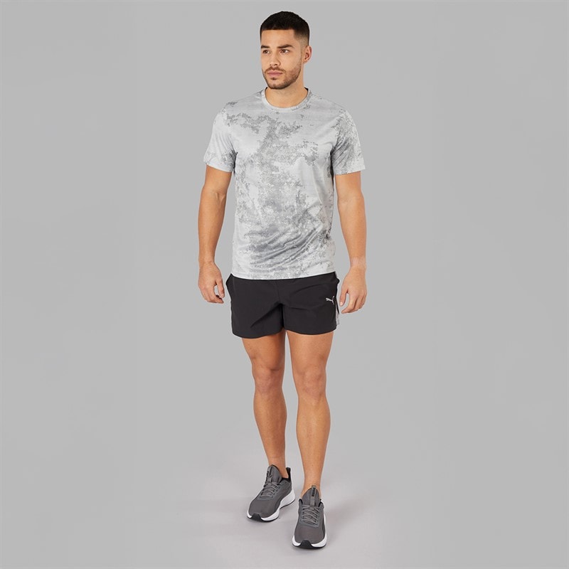 Puma Mens Puma Fit Ultrabreathe Stretch 5 Inch Marble Training Shorts Black/Grey/Purple - Image 4