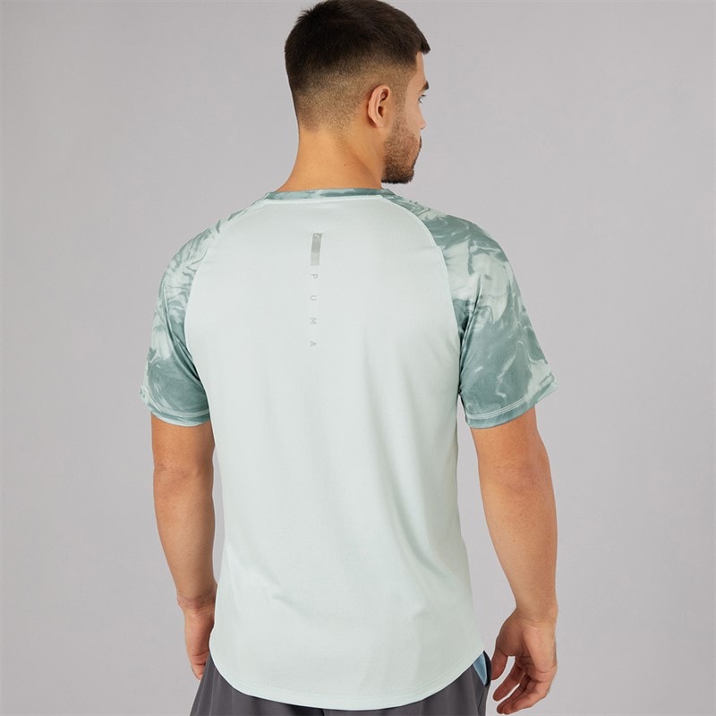 Puma Mens Run Velocity Marble Running Top Sea Glass - Image 2