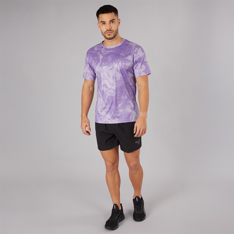 Puma Mens Train All Day Marble Print Training Top Crush Lilac - Image 4