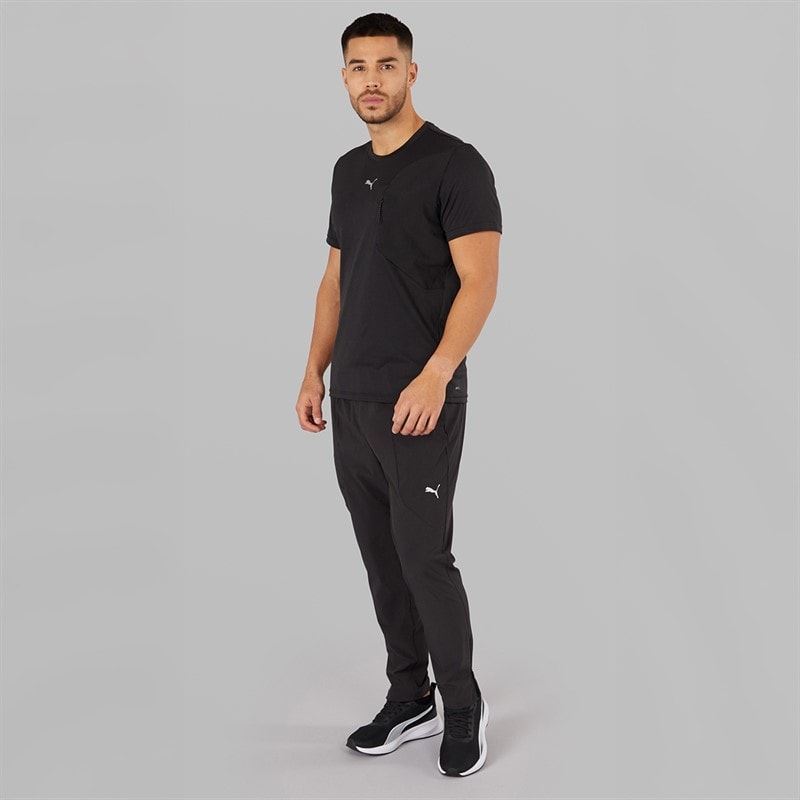 Puma Mens Flex Pocket Jacquard dryCELL Training Top Puma Black - Image 4