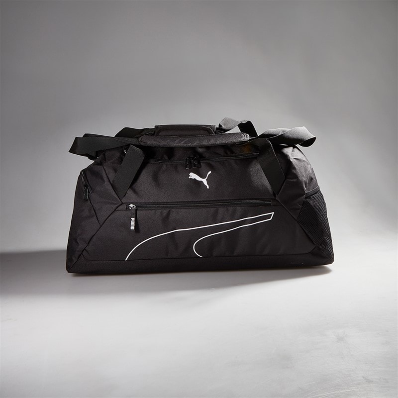Puma Mens Fundamentals Medium Duffle Bag Puma Black - Image 2
