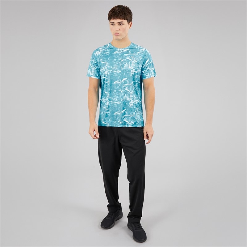 Puma Mens Run Velocity Print Running Top Speed Blue - Image 4