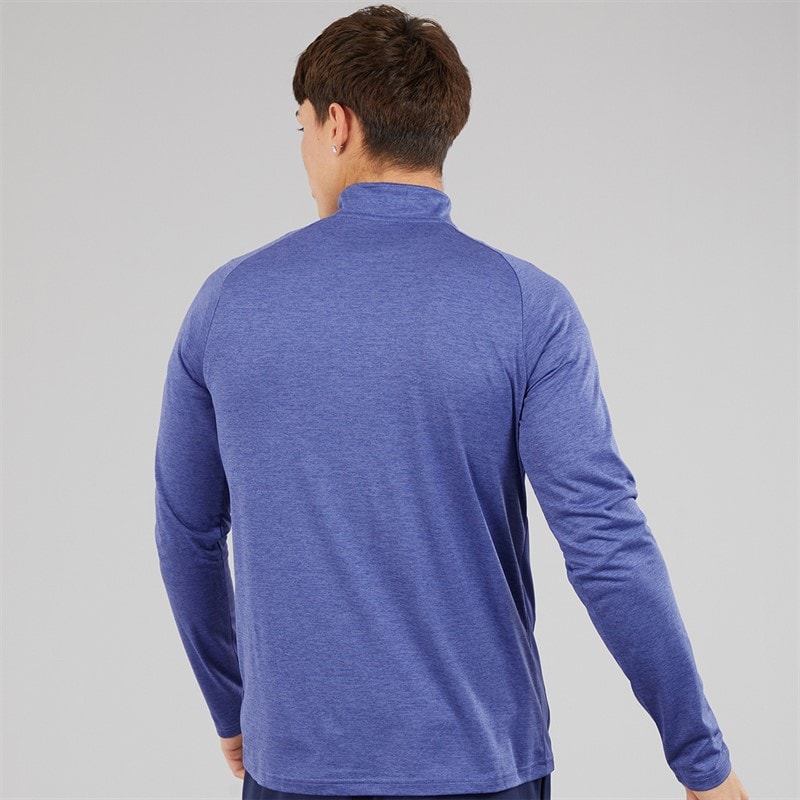 Puma Mens Train All Day Tech 1/4 Zip Training Top Blue Crystal Heather Blue/Crystal Heather - Image 2