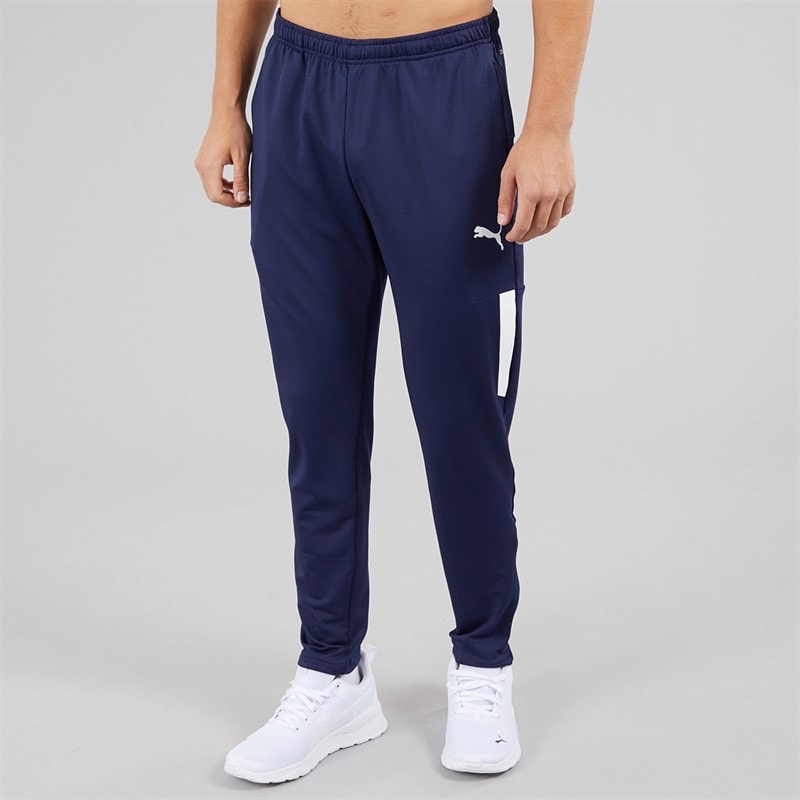 Puma Mens TeamLIGA Pro Training Track Pants Peacoat/White Peacoat/Puma White - Image 3