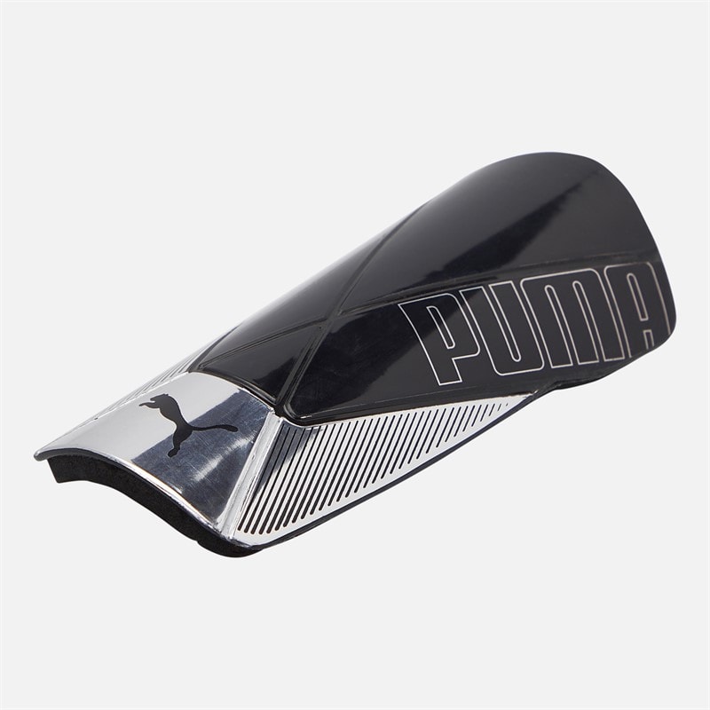 Puma Mens FTBLNXT Team Sleeve Shin Guards Black/Silver Puma Black/Metallic Silver - Image 3
