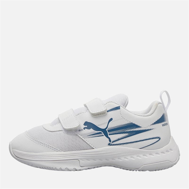 Puma Boys Varion II Velcro Trainers Puma White Puma White/Blue Horizon - Image 1