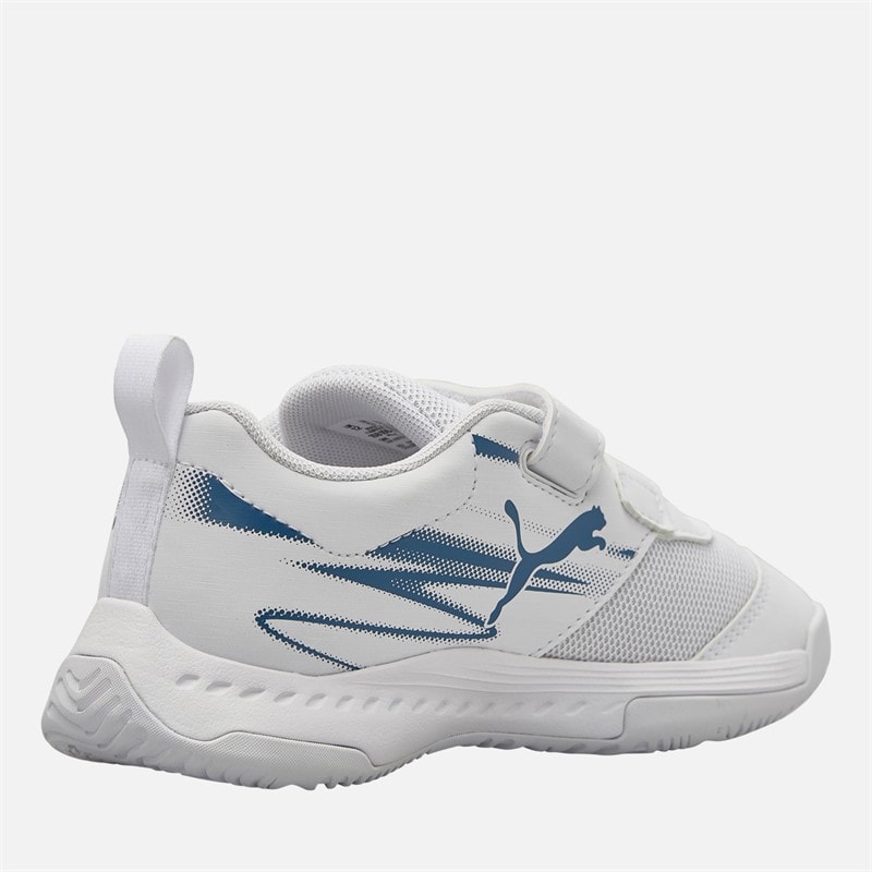 Puma Boys Varion II Velcro Trainers Puma White Puma White/Blue Horizon - Image 5