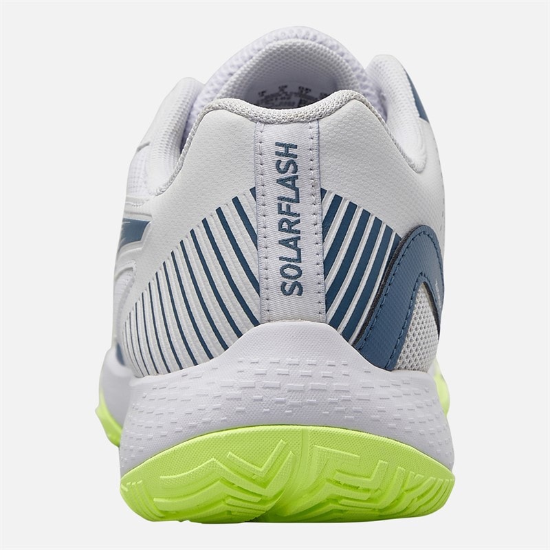 Puma Junior Boys Solarflash III Indoor Court Shoes Puma White Puma White/Blue Horizon - Image 3