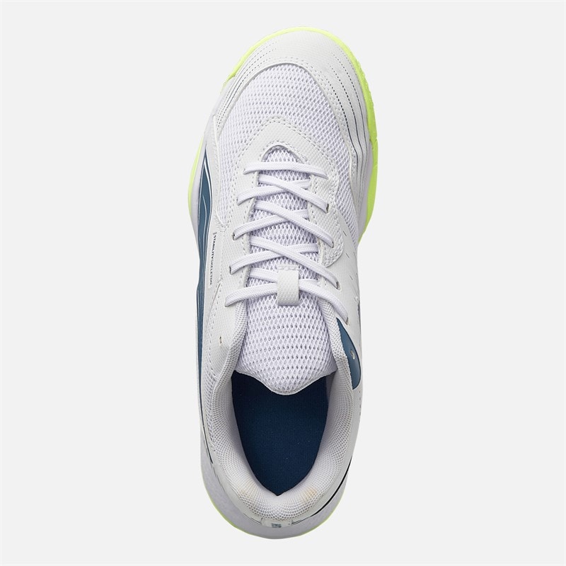 Puma Junior Boys Solarflash III Indoor Court Shoes Puma White Puma White/Blue Horizon - Image 4