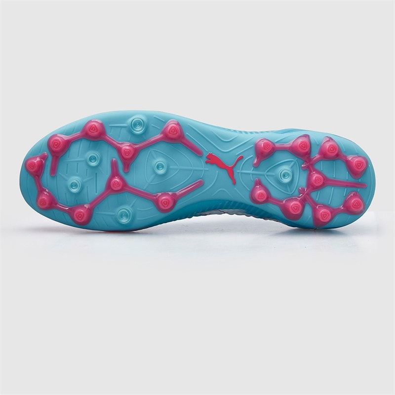 Puma Mens Future 8 Ultimate Re-Charge MG Multi Ground Football Boots Hero Blue/White/Sunset Pink - Image 3
