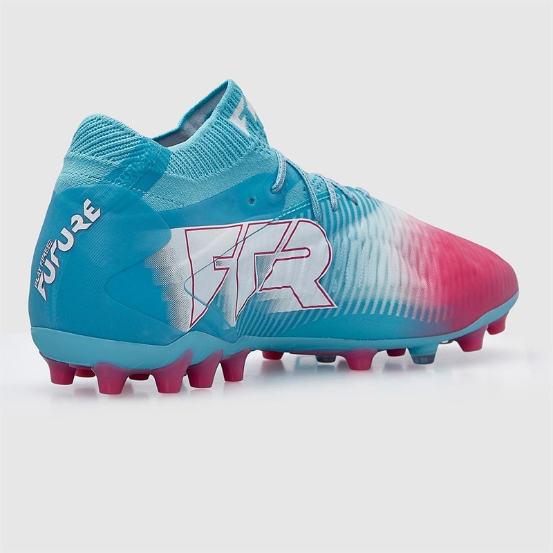 Puma Mens Future 8 Ultimate Re-Charge MG Multi Ground Football Boots Hero Blue/White/Sunset Pink - Image 5